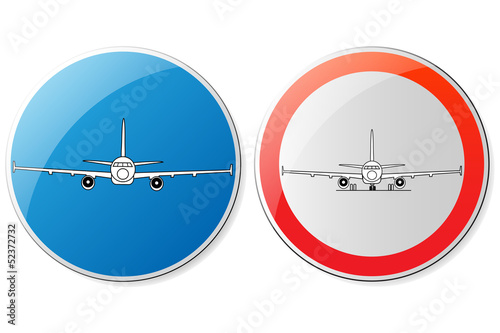 Custom airport signs, vector