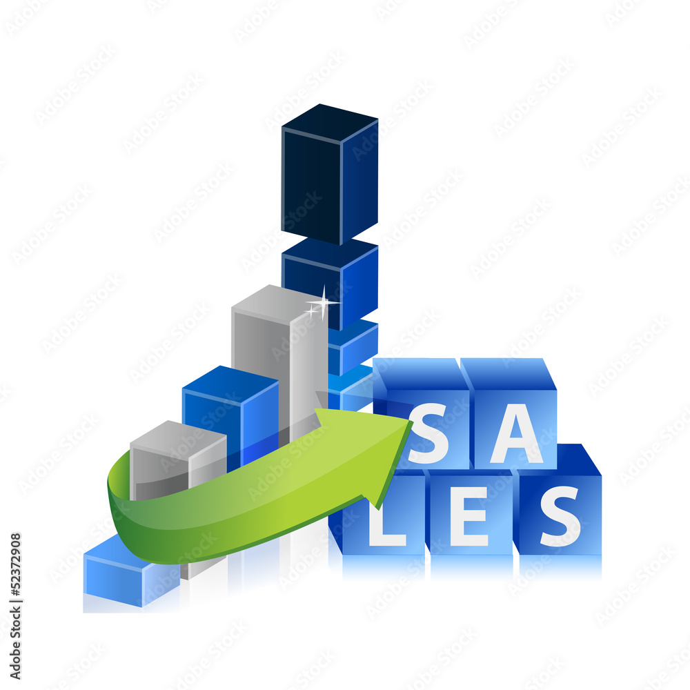 sale cubes and business graph set design sale cubes and business graph set design