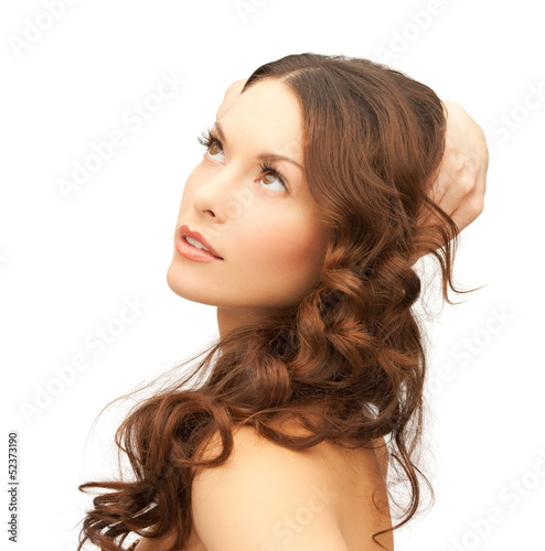 beautiful woman with long hair