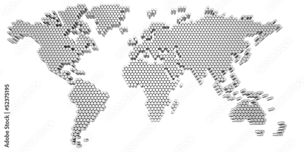 Fototapeta premium World concept isolated on white