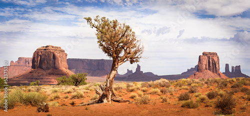 Classic View of American West in Monument Valley photo