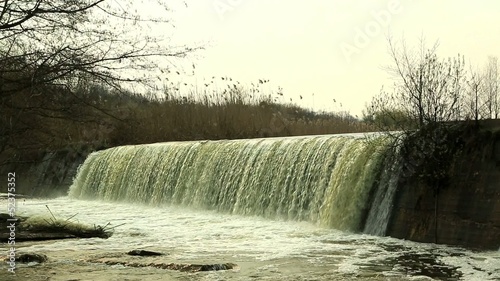 Waterfall on the River Mountain Tikich. Buki village, Ukraine photo