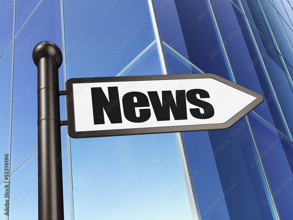 News concept: News on Building background News concept: News on Building background