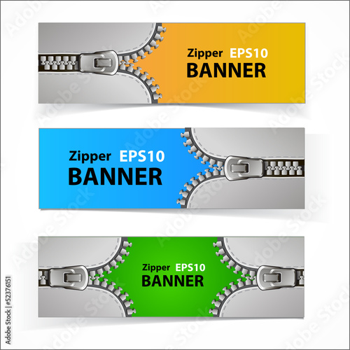 Promotional sale banners with zipper