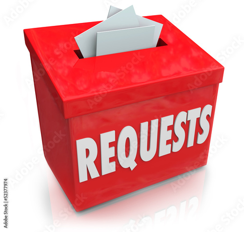 Requests Suggestion Box Wants Desires Submit Ideas photo