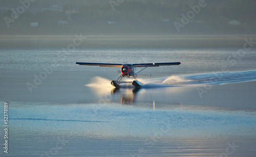 Seaplane Landing in Ocean