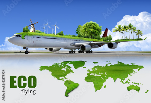 ecological air travel, concept
