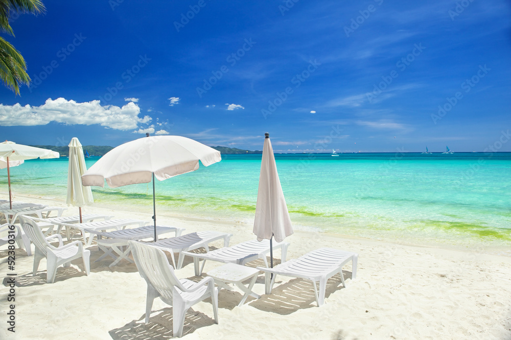 Relax area on beach