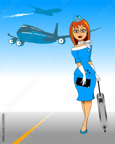 beautiful stewardess