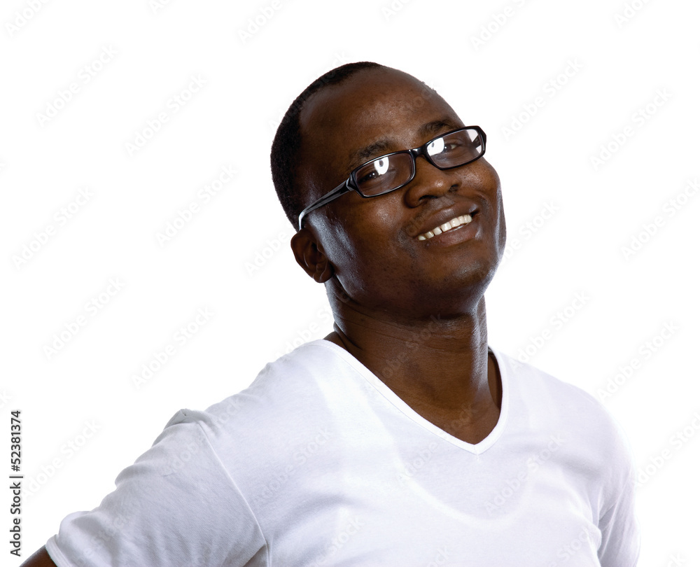 portrait of an african american isolated on white background portrait of an african american isolated on white background