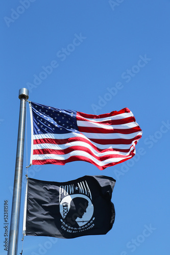 American and POW/MIA flags