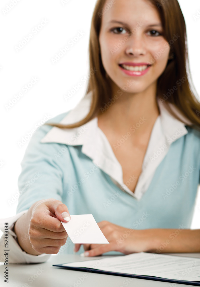 Closeup portrait of an attractive young woman sitting Closeup portrait of an attractive young woman sitting