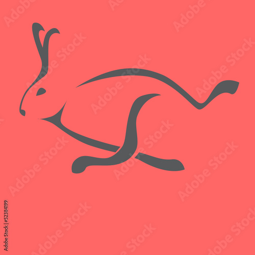 The symbol of the running hare