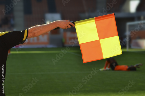 The flag of assitant referee. photo