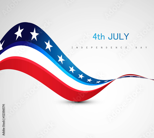 American Flag 4th july american independence day vector illustra