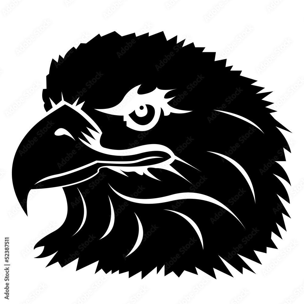 custom made wallpaper toronto digitalhead of an eagle tattoo black and white
