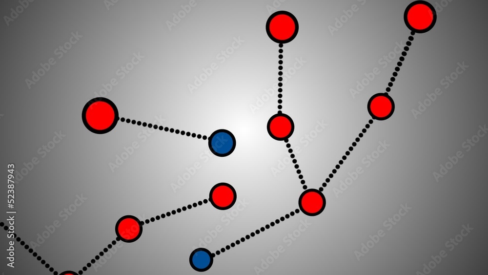 Animated network scene.