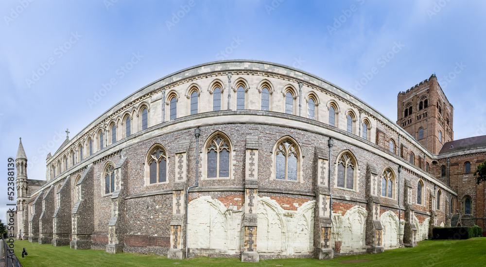 st albans cathedral wall england