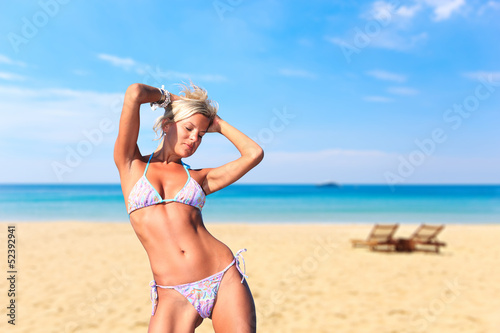 Young woman on the beach