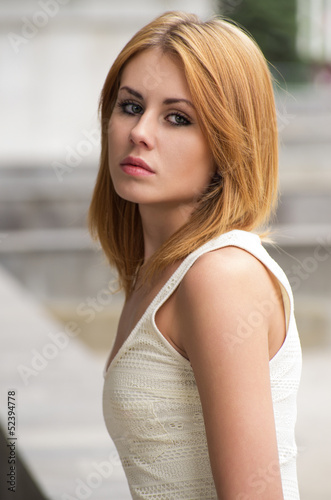 Beauty redhead woman