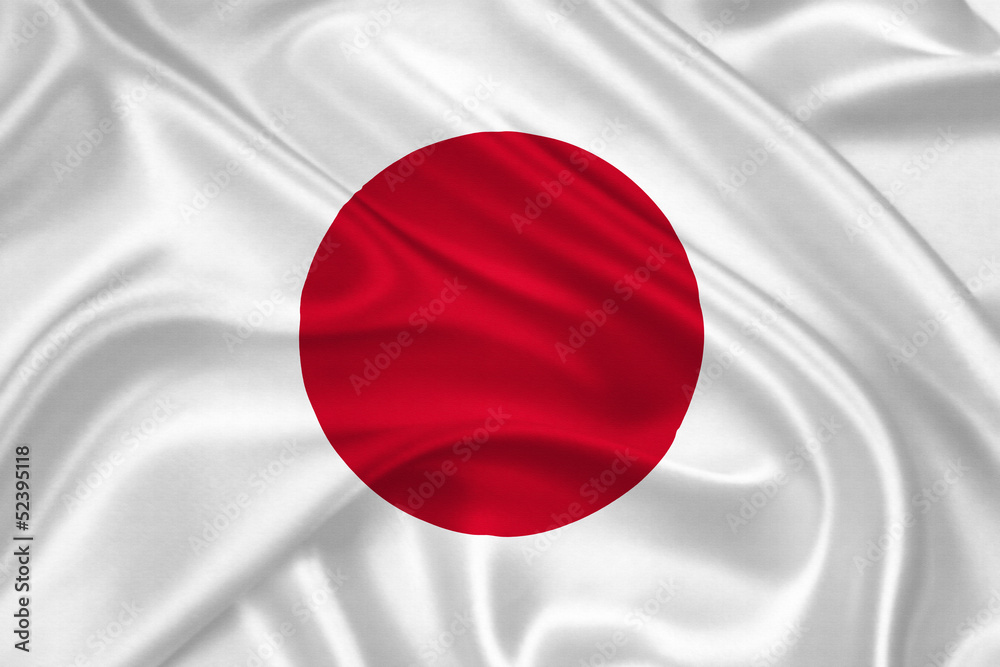 Naklejka premium Flaga Japonii