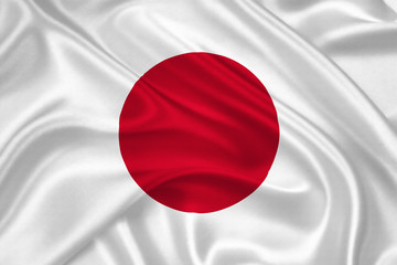 Fotobehang Japan Vlag van Japan met rode zon  © bunyos