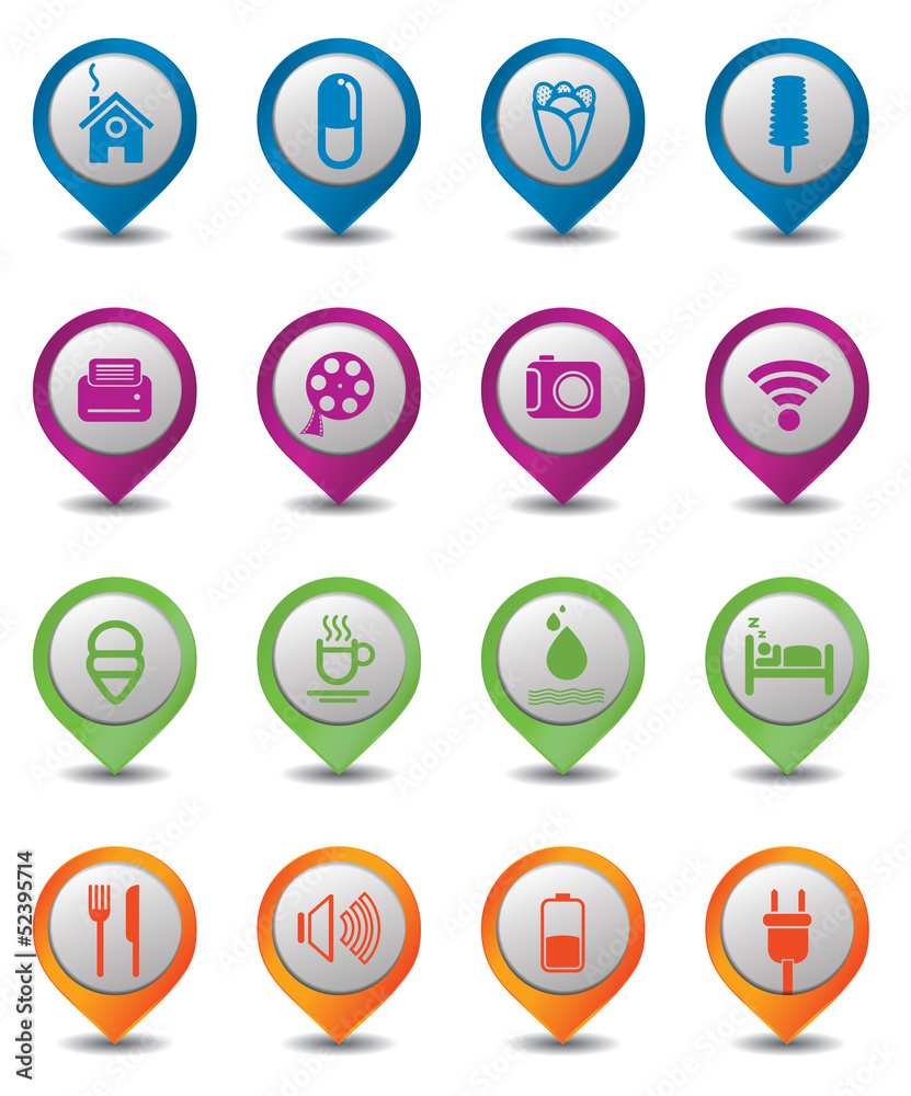 icons set pastel color