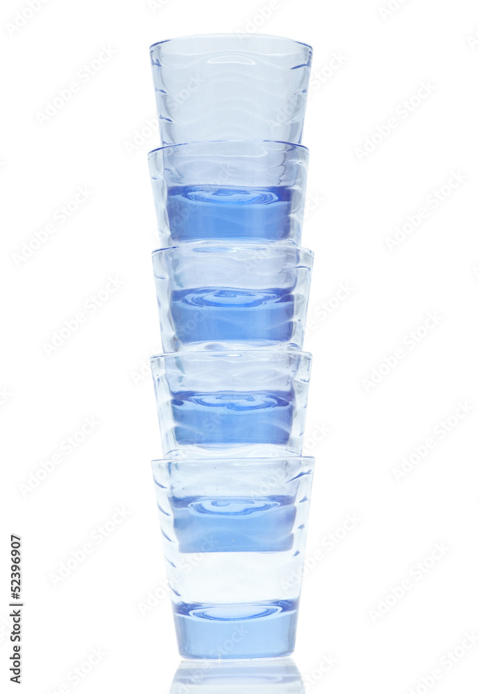 Blue shot glasses