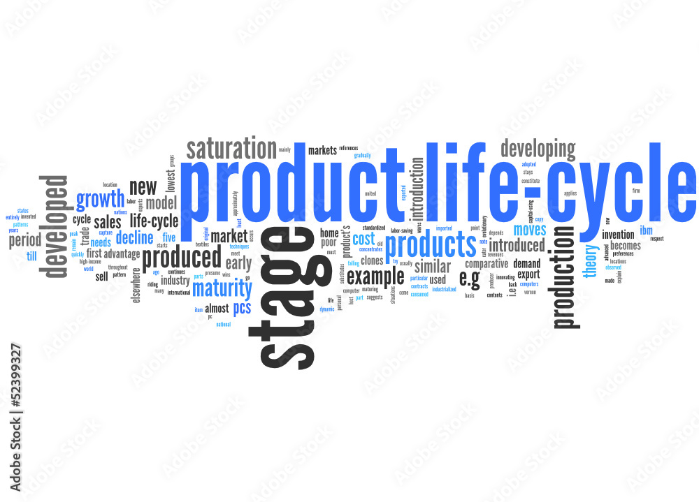 product life-cycle (english tag cloud)