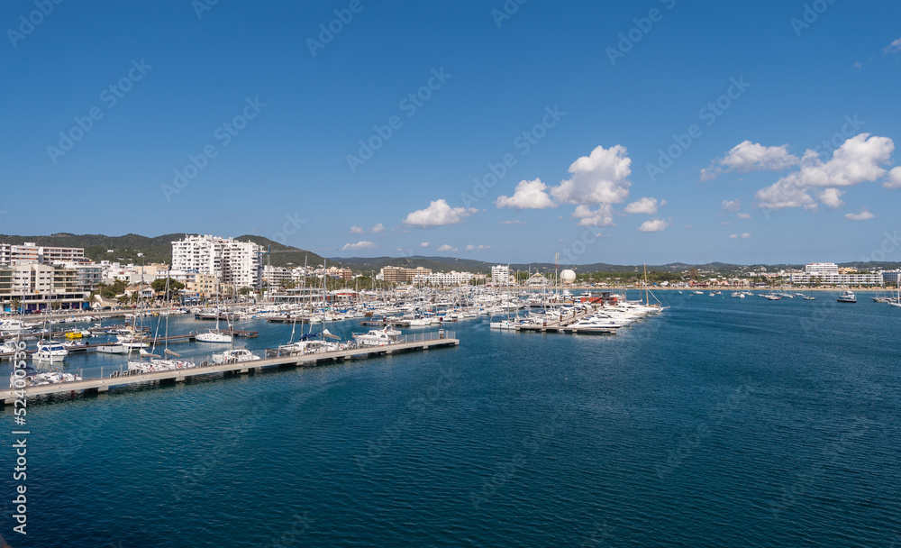 San Antonio town and harbor in Ibiza - Eivissa. Spain, Balearic