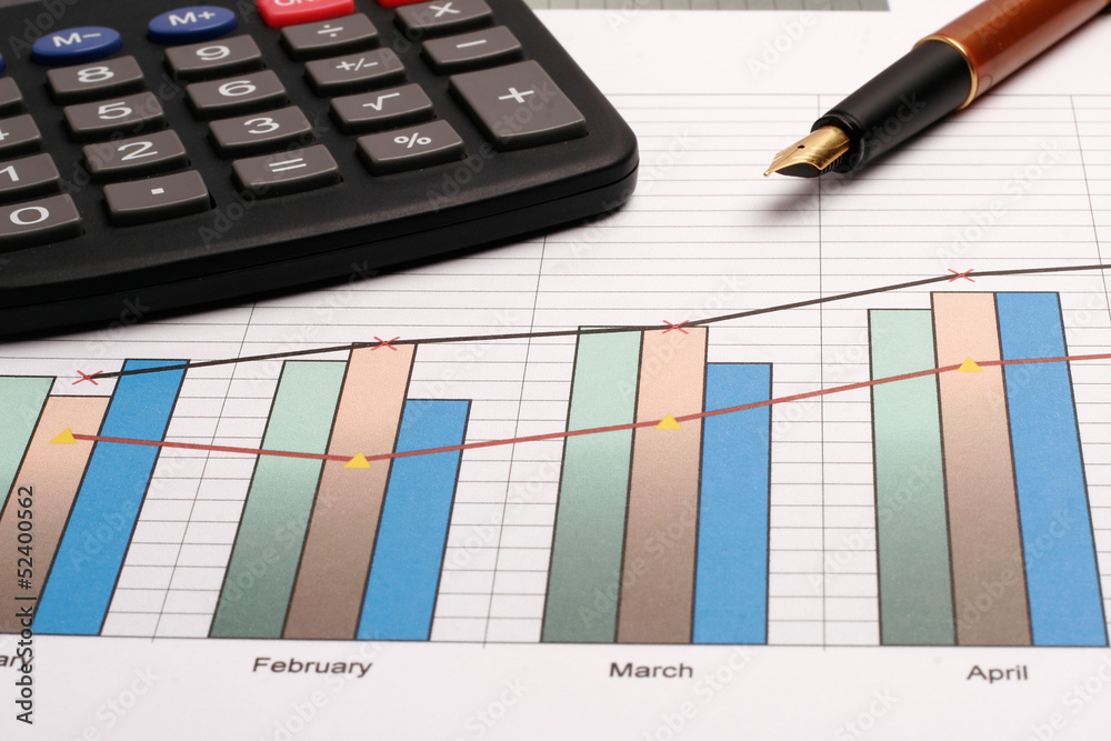 Obraz premium Sales earning chart