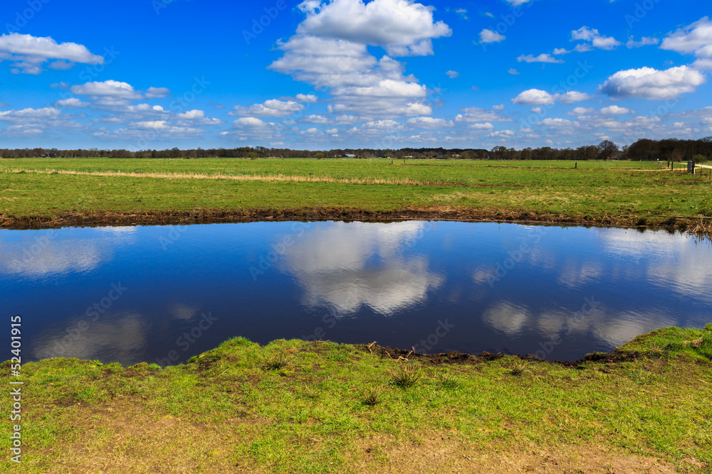 Landscape with beautiful cloudscape