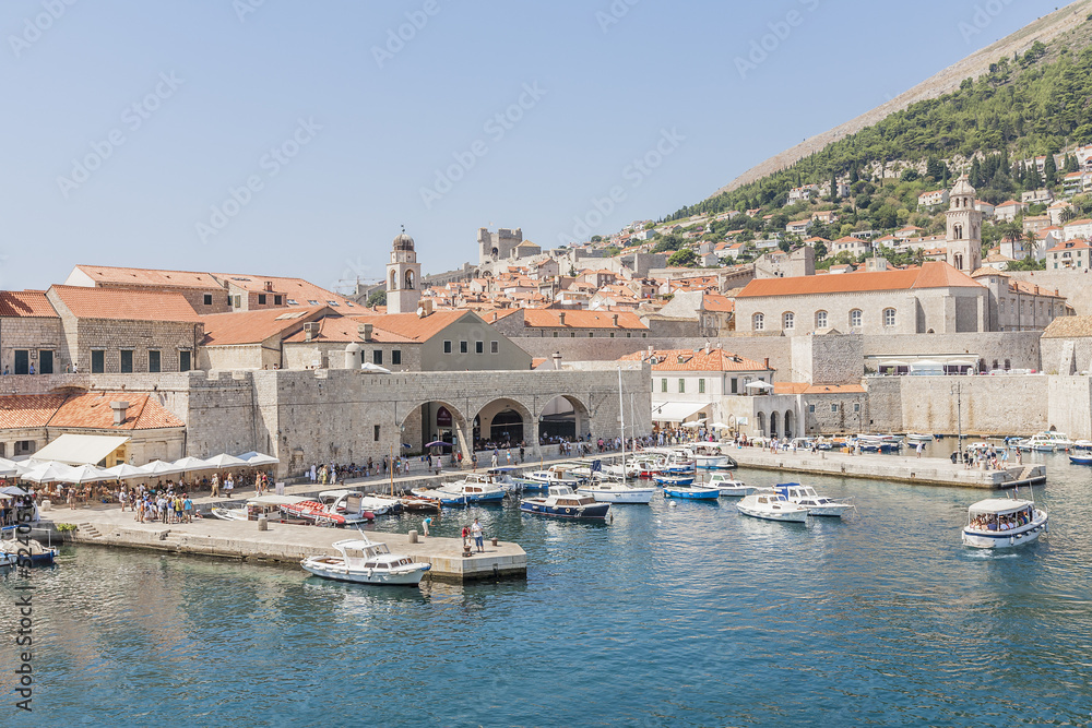 Old Port in eastern part of Old Town of Dubrovnik. Croatia