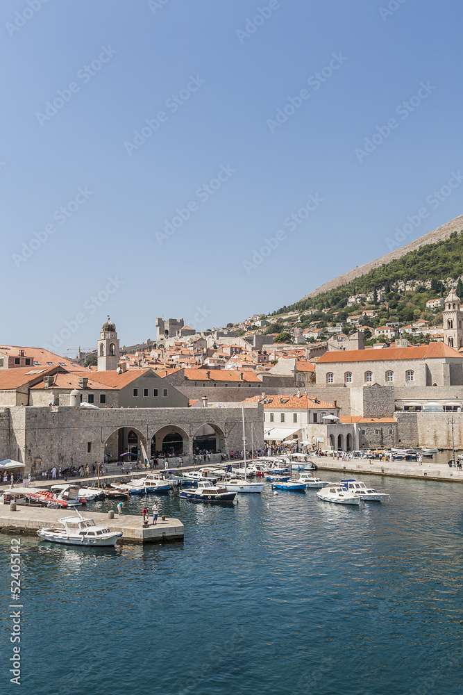 Old Port in eastern part of Old Town of Dubrovnik. Croatia