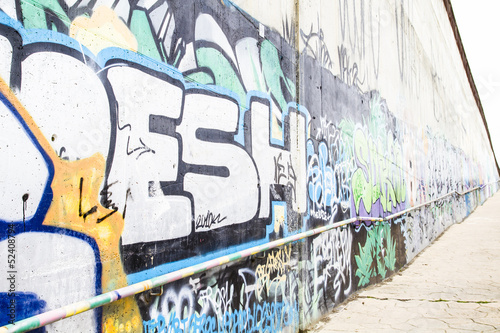 Colorful graffiti  abstract grunge grafiti background over textu