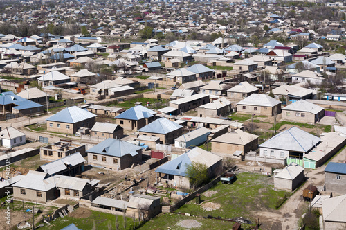 Asian small town. Kind from above.