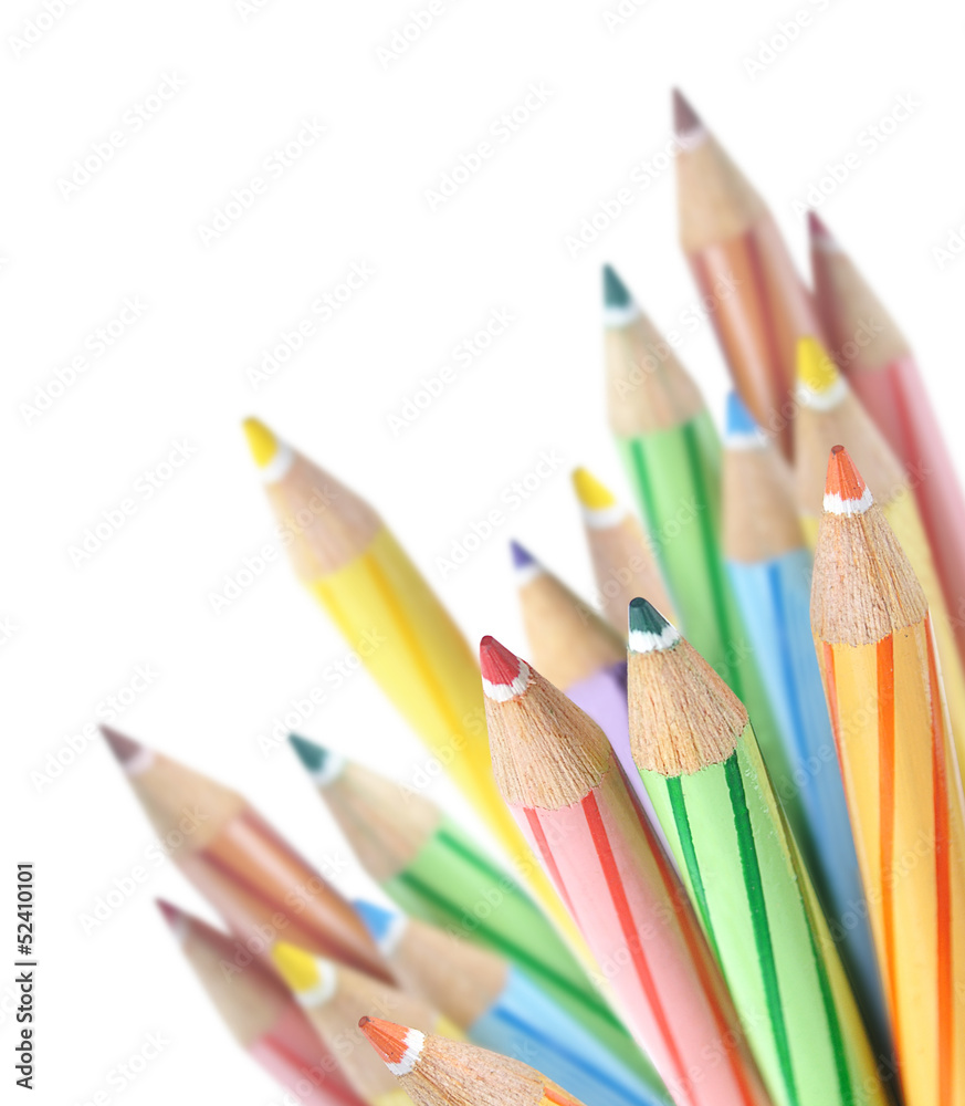 Fototapeta premium Color pencils isolated on white background