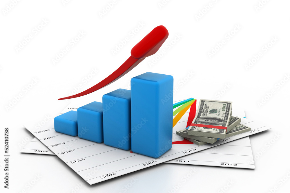 Business graph with chart Business graph with chart