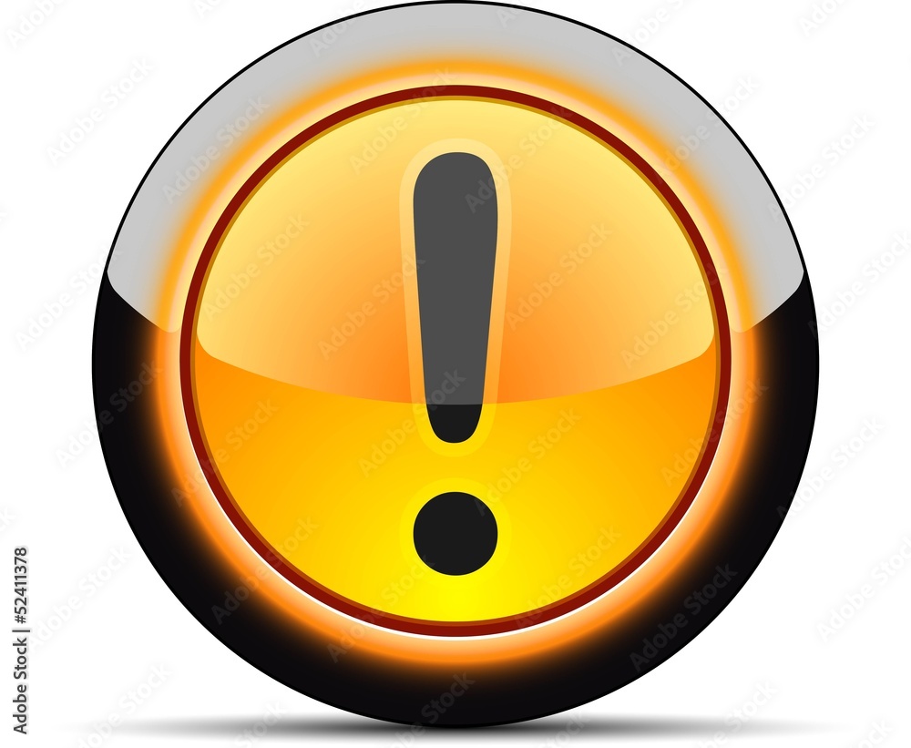 Exclamation danger sign