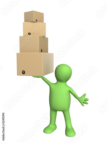Puppet with boxes