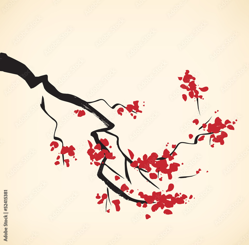 Fototapeta premium Cherry tree branch