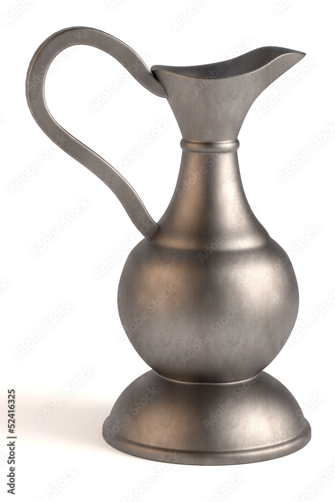 3d render of antique teapot