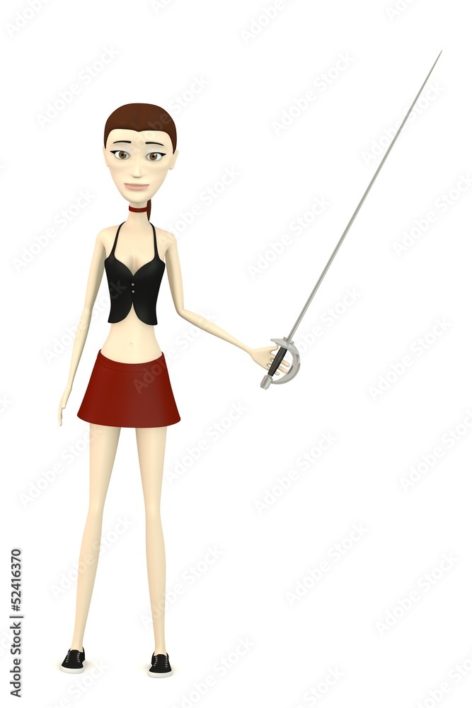 3d render of cartoon character with rapier 3d render of cartoon character with rapier