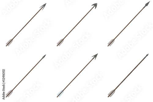 collection of 3d renders - arrows