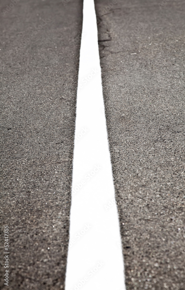 Fototapeta premium Asphalt read with white marking line