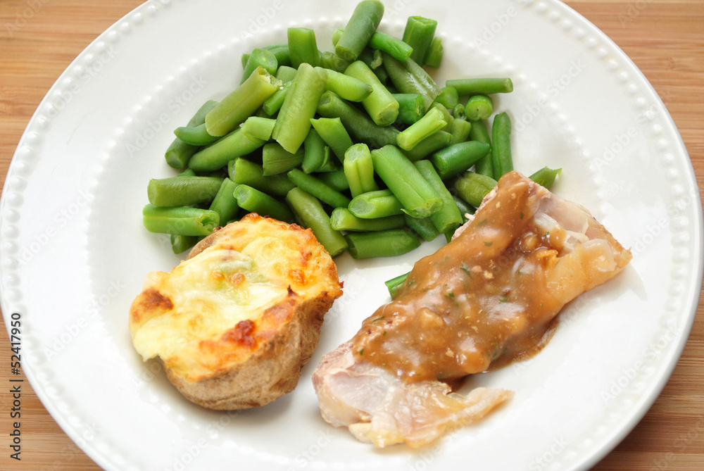 Twice Baked Potato and Pork Dinner Twice Baked Potato and Pork Dinner