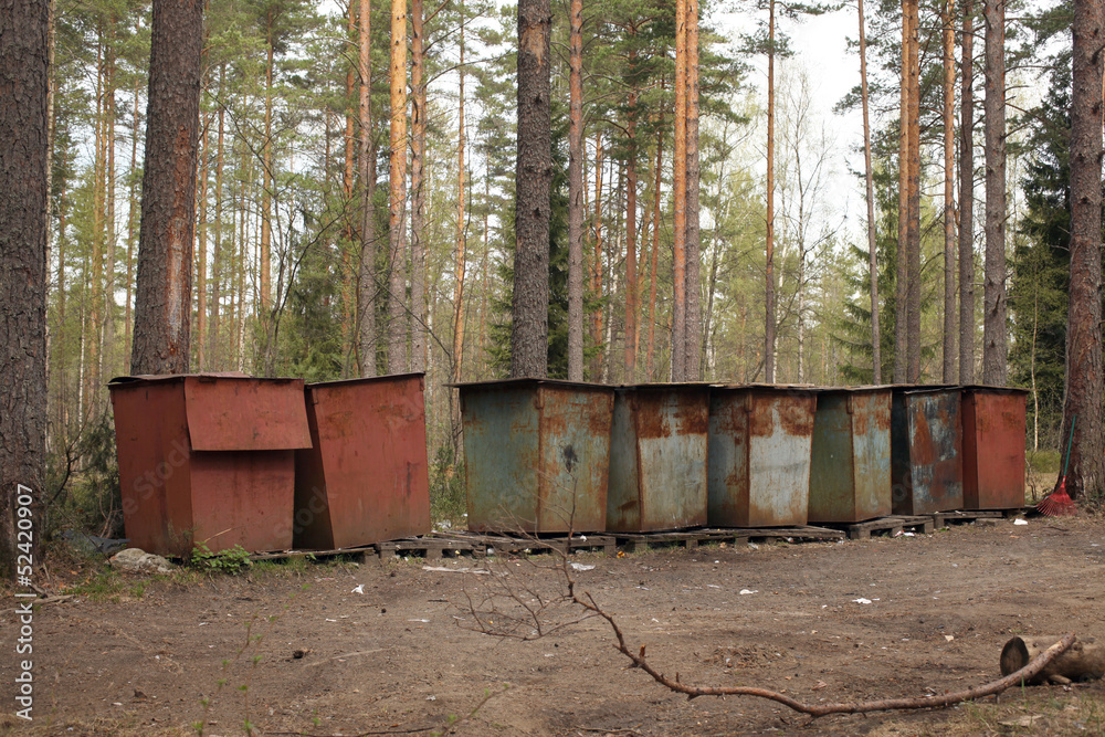 Fototapeta premium Garbage containers