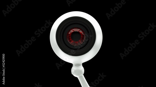 White metallic eye with alpha