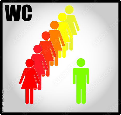 Принти на полотні WC lines women vs. men