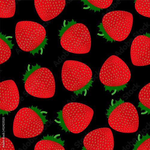 Seamless pattern of strawberry